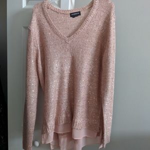 Liz Claiborne Sequined pink sweater